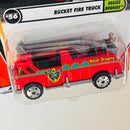 2002 Matchbox 50th Anniversary Rescue Rookies Bucket Fire Truck rojo Bombero con Canastilla Elevadora