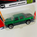 2002 Matchbox 50th Anniversary Rescue Rookies Chevrolet Avalanche verde metálico Primera Edición
