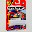 2002 Matchbox 50th Anniversary Style Champs Ford Mustang Convertible rojo metálico