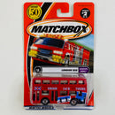 2002 Matchbox 50th Anniversary Hometown Heroes Leyland Titan London Bus rojo