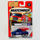 2002 Matchbox CHASE de Edición Limitada 1/10,000 50th Anniversary Hometown Heroes King Tow azul metálico con Grúa Móvil