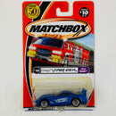 2002 Matchbox 50th Anniversary Style Champs Dodge Viper GTS R azul metálico