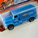 2021 Matchbox MBX Metro International Armored Car celeste Tarjeta Europea