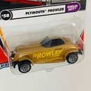 2001 Matchbox Wheeled Envy Plymouth Prowler dorado metálico