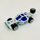 2007 Hot Wheels Easter Eggs-Treme 5 Pack Exclusive Roll Cage blanco 5SP base ZAMAC