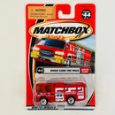 2002 Matchbox Airport Alarm Dennis Sabre Fire Truck rojo Bombero con Escalera Móvil