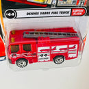 2002 Matchbox Airport Alarm Dennis Sabre Fire Truck rojo Bombero con Escalera Móvil