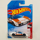 2021 Hot Wheels Treasure Hunt HW Rescue Lamborghini Countach Police Car blanco AD