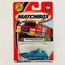 2002 Matchbox 50th Anniversary Nite Glow Over Under Rescue Boats turquesa Brilla en la Oscuridad
