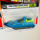 2002 Matchbox 50th Anniversary Nite Glow Over Under Rescue Boats turquesa Brilla en la Oscuridad