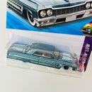 2026 Hot Wheels Layin Low 64 Impala Chevrolet celeste metálico 5SP - Básico del STH