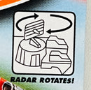 2002 Matchbox 50th Anniversary To The Rescue Sea Speeder gris con azul metálico con Radar Giratorio - Detalle Burbuja