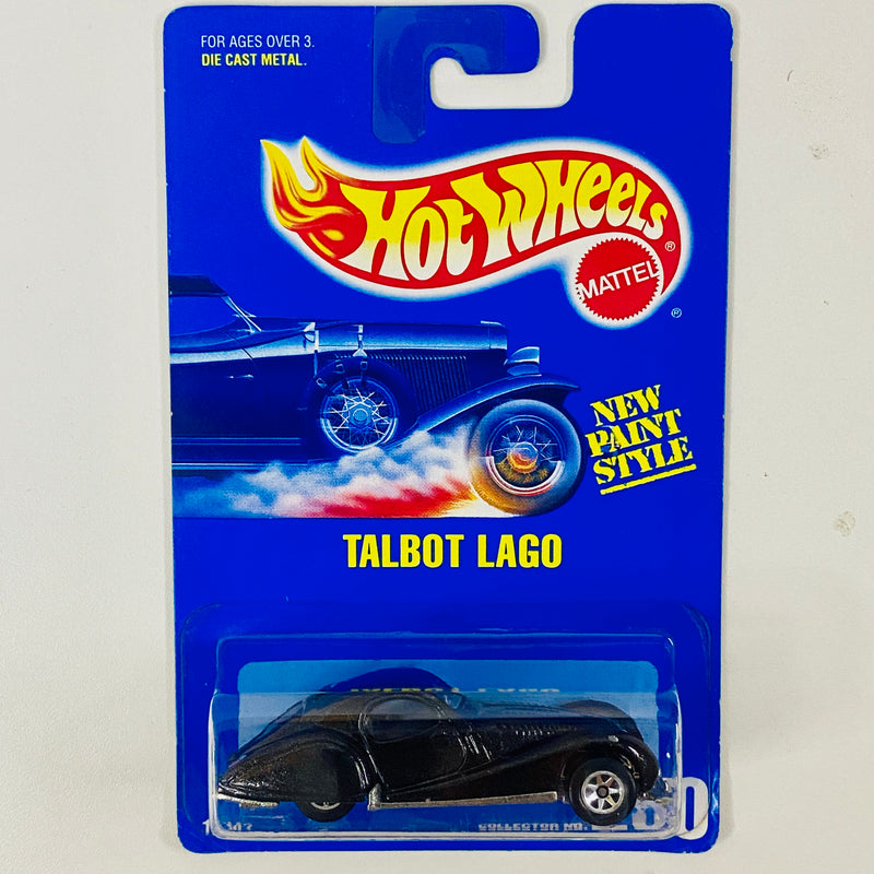 1995 Hot Wheels Talbot Lago 250 negro metálico 7SP base ZAMAC