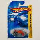 2008 Hot Wheels New Models Canyon Carver naranja metálico MC3 base ZAMAC Primera Edición - Detalle Tarjeta