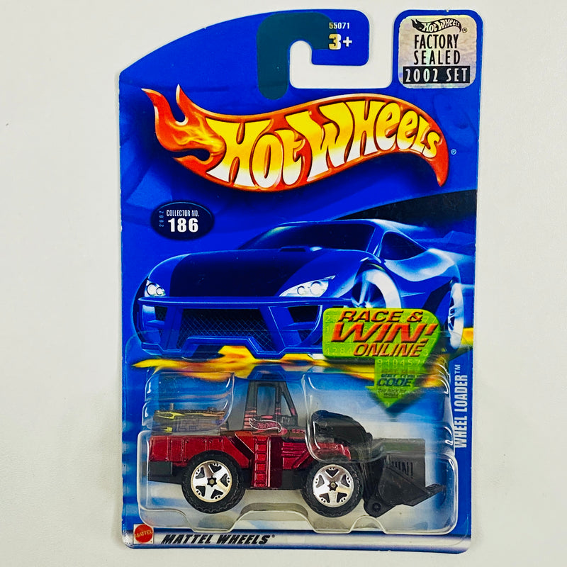 2002 Hot Wheels Factory Sealed CAT Wheel Loader 186 rojo metálico 5SP