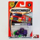 2002 Matchbox CHASE de Edición Limitada 1/10,000 50th Anniversary Hometown Heroes Elgin Pelican Street Sweeper morado metálico con Tolva Móvil