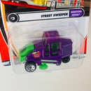 2002 Matchbox CHASE de Edición Limitada 1/10,000 50th Anniversary Hometown Heroes Elgin Pelican Street Sweeper morado metálico con Tolva Móvil