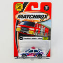2002 Matchbox CHASE de Edición Limitada 1/10,000 50th Anniversary Safety Stars Chevrolet Impala Police blanco