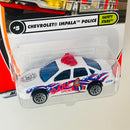 2002 Matchbox CHASE de Edición Limitada 1/10,000 50th Anniversary Safety Stars Chevrolet Impala Police blanco