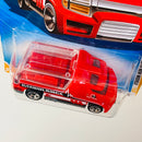2010 Hot Wheels New Models Rapid Response rojo Ambulancia 5SP base ZAMAC Primera Edición