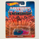 2022 Hot Wheels Premium Entertainment Masters of the Universe He-Man Land Shark morado con azul MC1 con 5SP Base Metal