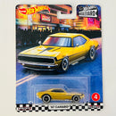 2020 Hot Wheels Premium Boulevard 67 Camaro Chevrolet dorado metálico Llantas de Goma RR base ZAMAC