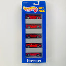 1994 Hot Wheels Ferrari 5 Pack Set de 5 - Ferrari Testarossa, Ferrari F40, Ferrari 308, Ferrari 348, Ferrari 250