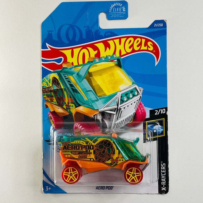 2020 Hot Wheels X-Raycers Aero Pod turquesa PR5 base ZAMAC