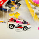 2020 Hot Wheels Mario Kart Princess Peach P-Wing blanco MK Base Metal