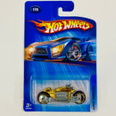 2005 Hot Wheels Dodge Tomahawk dorado cromado TMHK base ZAMAC
