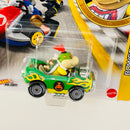 2021 Hot Wheels Mario Kart Bowser Jr Flame Flyer verde con flamas MK Base Metal