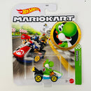 2026 Hot Wheels Mario Kart Yoshi Standard Kart verde con blanco MK Base Metal