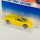 1997 Hot Wheels First Editions 25th Anniversary Lamborghini Countach amarillo 5DOT Primera Edición