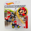 2026 Hot Wheels Mario Kart Mario Standard Kart rojo con blanco MK Base Metal