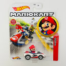 2020 Hot Wheels Mario Kart Mario P-Wing blanco MK Base Metal