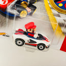 2020 Hot Wheels Mario Kart Mario P-Wing blanco MK Base Metal