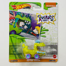 2023 Hot Wheels Premium Entertainment Nickelodeon Rugrats Reptar Wagon verde Llantas de Goma RR