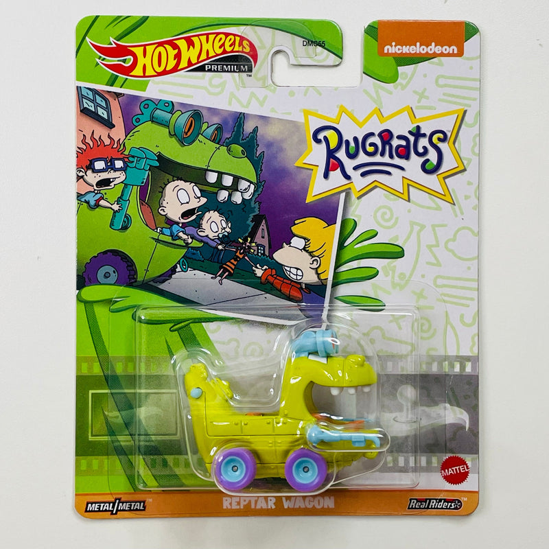 2023 Hot Wheels Premium Entertainment Nickelodeon Rugrats Reptar Wagon verde Llantas de Goma RR