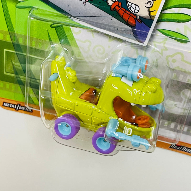 2023 Hot Wheels Premium Entertainment Nickelodeon Rugrats Reptar Wagon verde Llantas de Goma RR