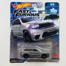 2023 Hot Wheels Premium Fast & Furious Rápidos y Furiosos Jeep Grand Cherokee Trackhawk gris Llantas de Goma RR