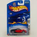 2003 Hot Wheels First Editions Bugatti Veyron rojo con negro 10SP Primera Edición