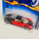 2003 Hot Wheels First Editions Bugatti Veyron rojo con negro 10SP Primera Edición