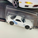 2023 Hot Wheels Premium Fast & Furious Rápidos y Furiosos Mazda RX-7 FD blanco Llantas de Goma RR
