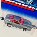 2000 Hot Wheels Ferrari 550 Maranello 235 gris metálico 5SP base ZAMAC