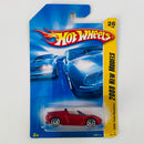 2008 Hot Wheels New Models 2008 Tesla Roadster rojo metálico 10SP Primera Edición
