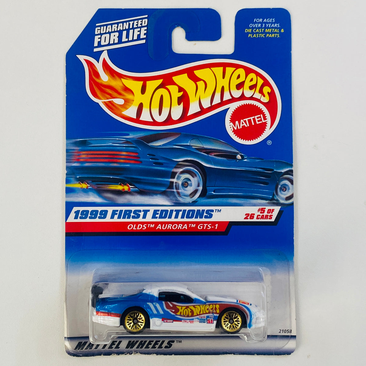 Hot Wheels 1/64 Olds Aurora GTS-1 Hall Of Fame - Réal Riders, édition Collector 2002
