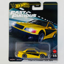 2025 Hot Wheels Premium Fast & Furious Rápidos y Furiosos Toyota Chaser JZX 100 amarillo Llantas de Goma RR Primera Edición