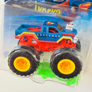 2025 Hot Wheels Monster Trucks Superman azul metálico MT Primera Edición con Auto Aplastable