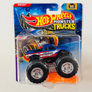 2025 Hot Wheels Monster Trucks Leading Legends Bigfoot 1974 Ford F-250 pickup azul MT con Auto Aplastable