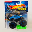 2025 Hot Wheels Monster Trucks 1970 Dodge Charger R/T azul MT con Auto Aplastable